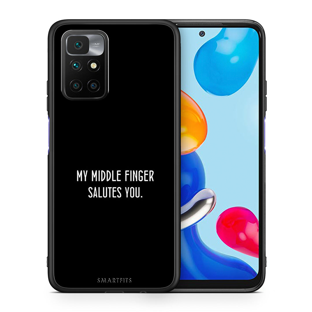 Θήκη Xiaomi Redmi 10/Redmi Note 11 4G Salute από τη Smartfits με σχέδιο στο πίσω μέρος και μαύρο περίβλημα | Xiaomi Redmi 10/Redmi Note 11 4G Salute case with colorful back and black bezels