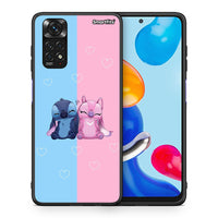 Thumbnail for Θήκη Xiaomi Redmi Note 11 Stitch And Angel από τη Smartfits με σχέδιο στο πίσω μέρος και μαύρο περίβλημα | Xiaomi Redmi Note 11 Stitch And Angel case with colorful back and black bezels