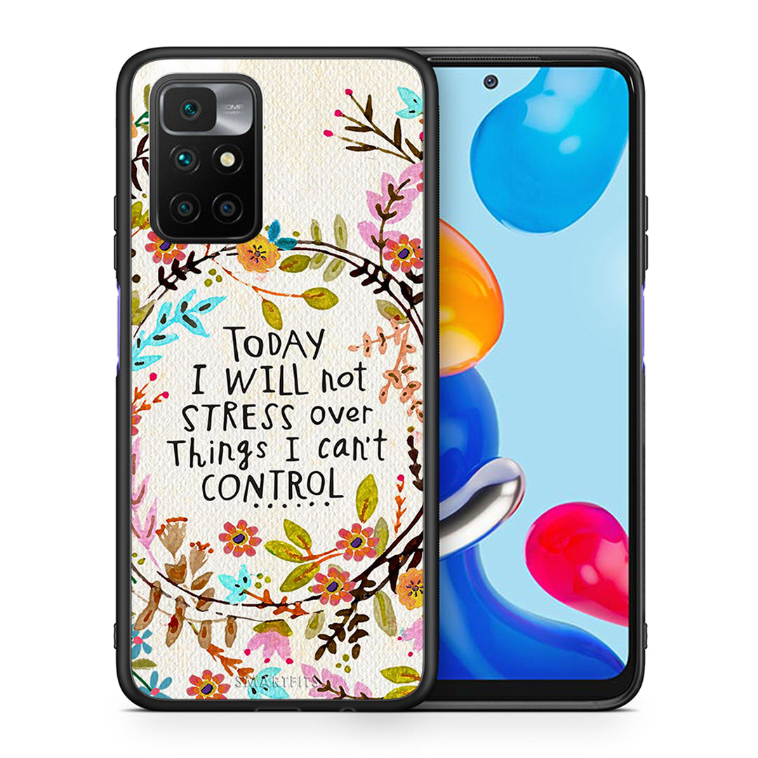 Θήκη Xiaomi Redmi 10/Redmi Note 11 4G Stress Over από τη Smartfits με σχέδιο στο πίσω μέρος και μαύρο περίβλημα | Xiaomi Redmi 10/Redmi Note 11 4G Stress Over case with colorful back and black bezels