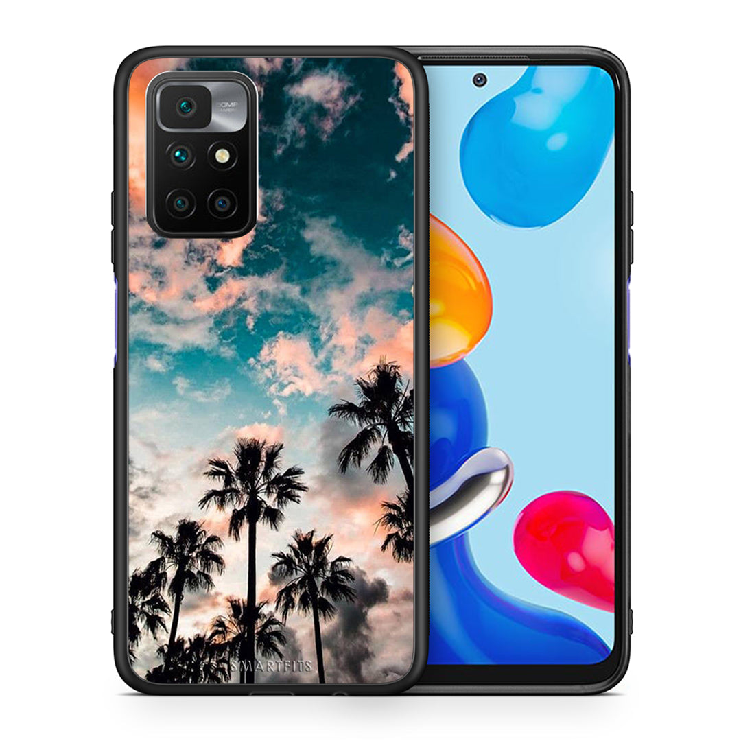 Θήκη Xiaomi Redmi 10/Redmi Note 11 4G Sky Summer από τη Smartfits με σχέδιο στο πίσω μέρος και μαύρο περίβλημα | Xiaomi Redmi 10/Redmi Note 11 4G Sky Summer case with colorful back and black bezels