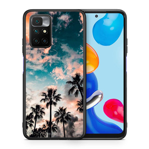 Θήκη Xiaomi Redmi 10/Redmi Note 11 4G Sky Summer από τη Smartfits με σχέδιο στο πίσω μέρος και μαύρο περίβλημα | Xiaomi Redmi 10/Redmi Note 11 4G Sky Summer case with colorful back and black bezels