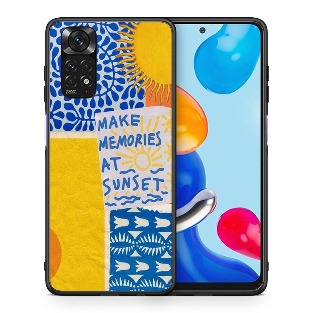 Θήκη Xiaomi Redmi Note 11 Sunset Memories από τη Smartfits με σχέδιο στο πίσω μέρος και μαύρο περίβλημα | Xiaomi Redmi Note 11 Sunset Memories case with colorful back and black bezels