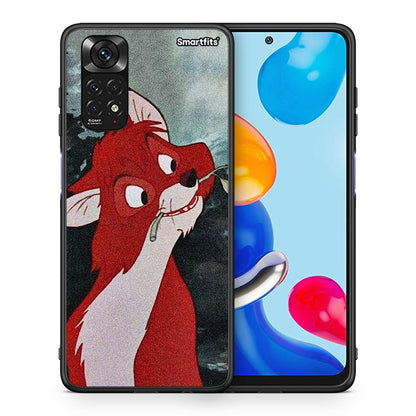 Θήκη Xiaomi Redmi Note 11 Tod And Vixey Love 1 από τη Smartfits με σχέδιο στο πίσω μέρος και μαύρο περίβλημα | Xiaomi Redmi Note 11 Tod And Vixey Love 1 case with colorful back and black bezels