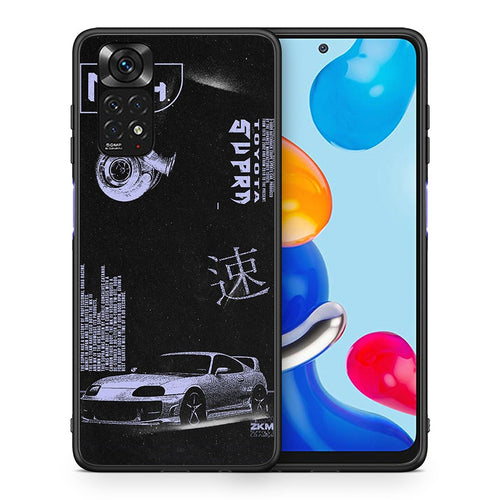 Θήκη Αγίου Βαλεντίνου Xiaomi Redmi Note 11 Tokyo Drift από τη Smartfits με σχέδιο στο πίσω μέρος και μαύρο περίβλημα | Xiaomi Redmi Note 11 Tokyo Drift case with colorful back and black bezels