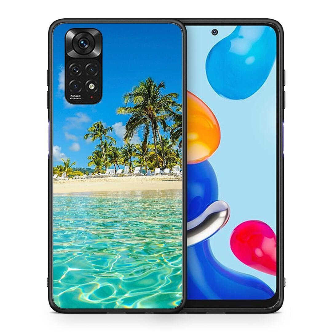 Θήκη Xiaomi Redmi Note 11 Tropical Vibes από τη Smartfits με σχέδιο στο πίσω μέρος και μαύρο περίβλημα | Xiaomi Redmi Note 11 Tropical Vibes case with colorful back and black bezels