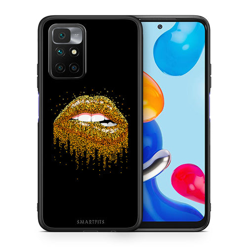 Θήκη Xiaomi Redmi 10/Redmi Note 11 4G Golden Valentine από τη Smartfits με σχέδιο στο πίσω μέρος και μαύρο περίβλημα | Xiaomi Redmi 10/Redmi Note 11 4G Golden Valentine case with colorful back and black bezels