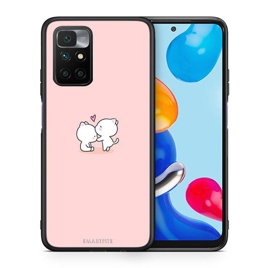 Θήκη Xiaomi Redmi 10/Redmi Note 11 4G Love Valentine από τη Smartfits με σχέδιο στο πίσω μέρος και μαύρο περίβλημα | Xiaomi Redmi 10/Redmi Note 11 4G Love Valentine case with colorful back and black bezels