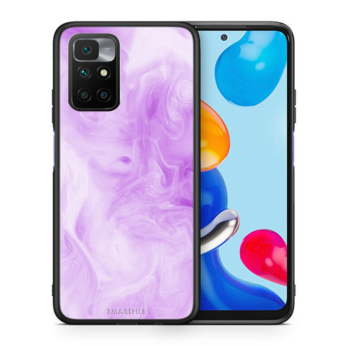 Θήκη Xiaomi Redmi 10/Redmi Note 11 4G Lavender Watercolor από τη Smartfits με σχέδιο στο πίσω μέρος και μαύρο περίβλημα | Xiaomi Redmi 10/Redmi Note 11 4G Lavender Watercolor case with colorful back and black bezels