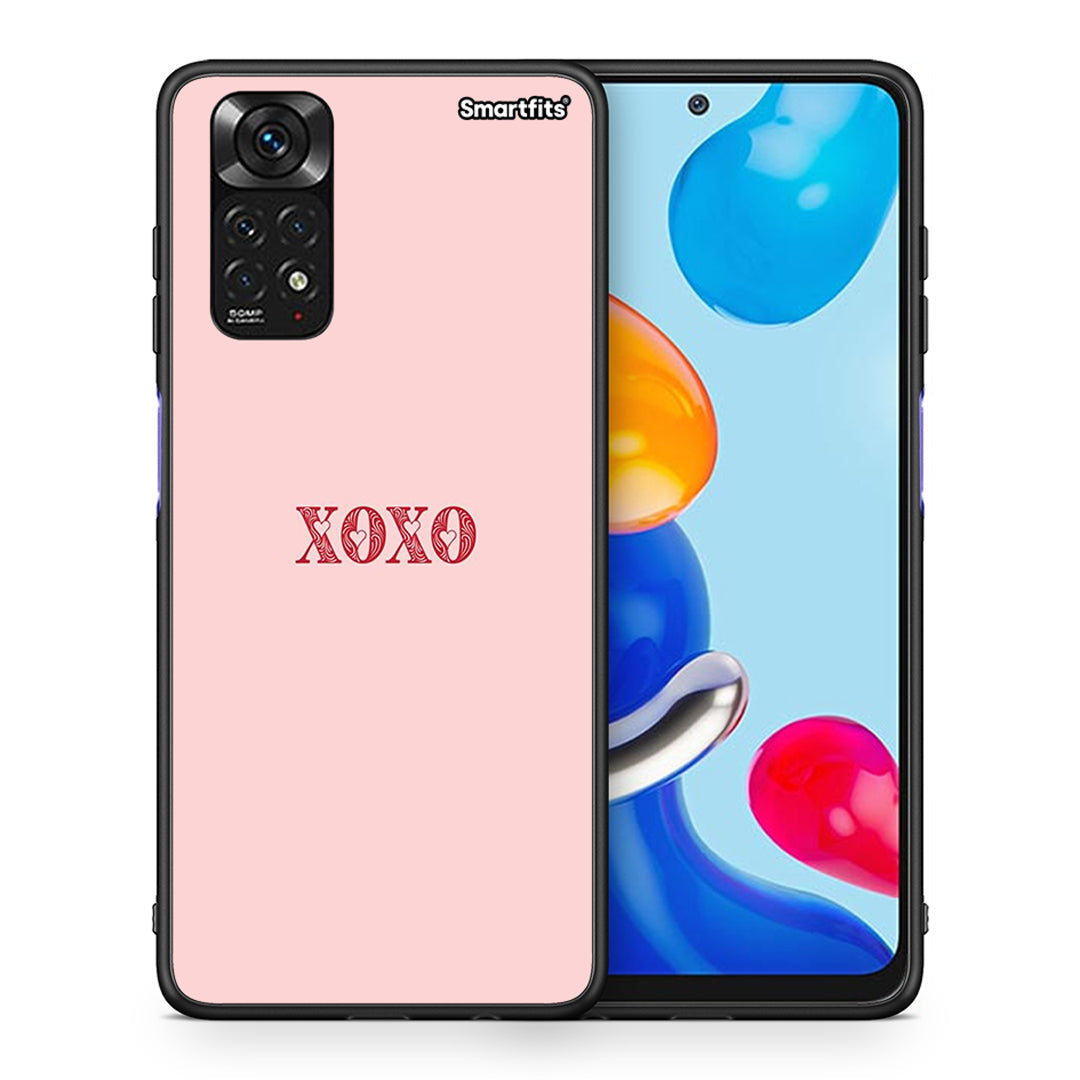 Θήκη Xiaomi Redmi Note 11 XOXO Love από τη Smartfits με σχέδιο στο πίσω μέρος και μαύρο περίβλημα | Xiaomi Redmi Note 11 XOXO Love case with colorful back and black bezels