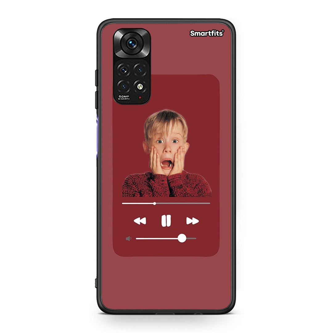 Xiaomi Redmi Note 11 Xmas Alone Music θήκη από τη Smartfits με σχέδιο στο πίσω μέρος και μαύρο περίβλημα | Smartphone case with colorful back and black bezels by Smartfits