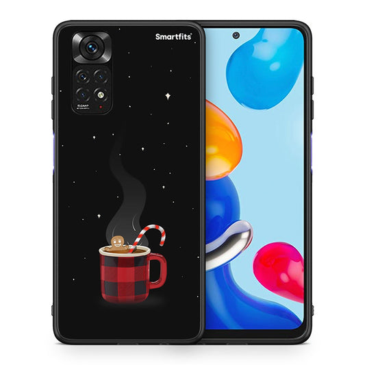 Θήκη Xiaomi Redmi Note 11 Xmas Bathing από τη Smartfits με σχέδιο στο πίσω μέρος και μαύρο περίβλημα | Xiaomi Redmi Note 11 Xmas Bathing case with colorful back and black bezels