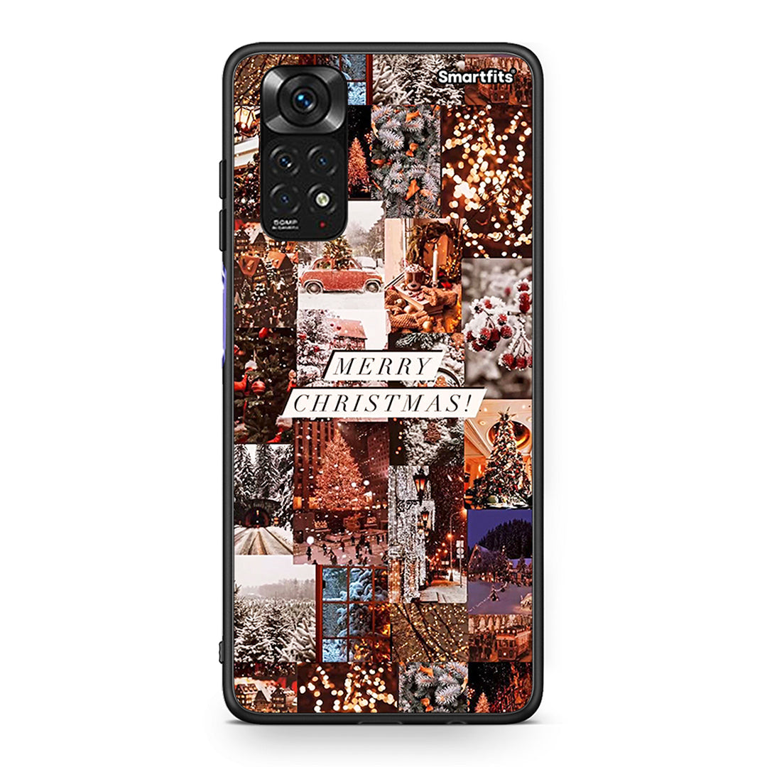 Xiaomi Redmi Note 11 Xmas Collage θήκη από τη Smartfits με σχέδιο στο πίσω μέρος και μαύρο περίβλημα | Smartphone case with colorful back and black bezels by Smartfits