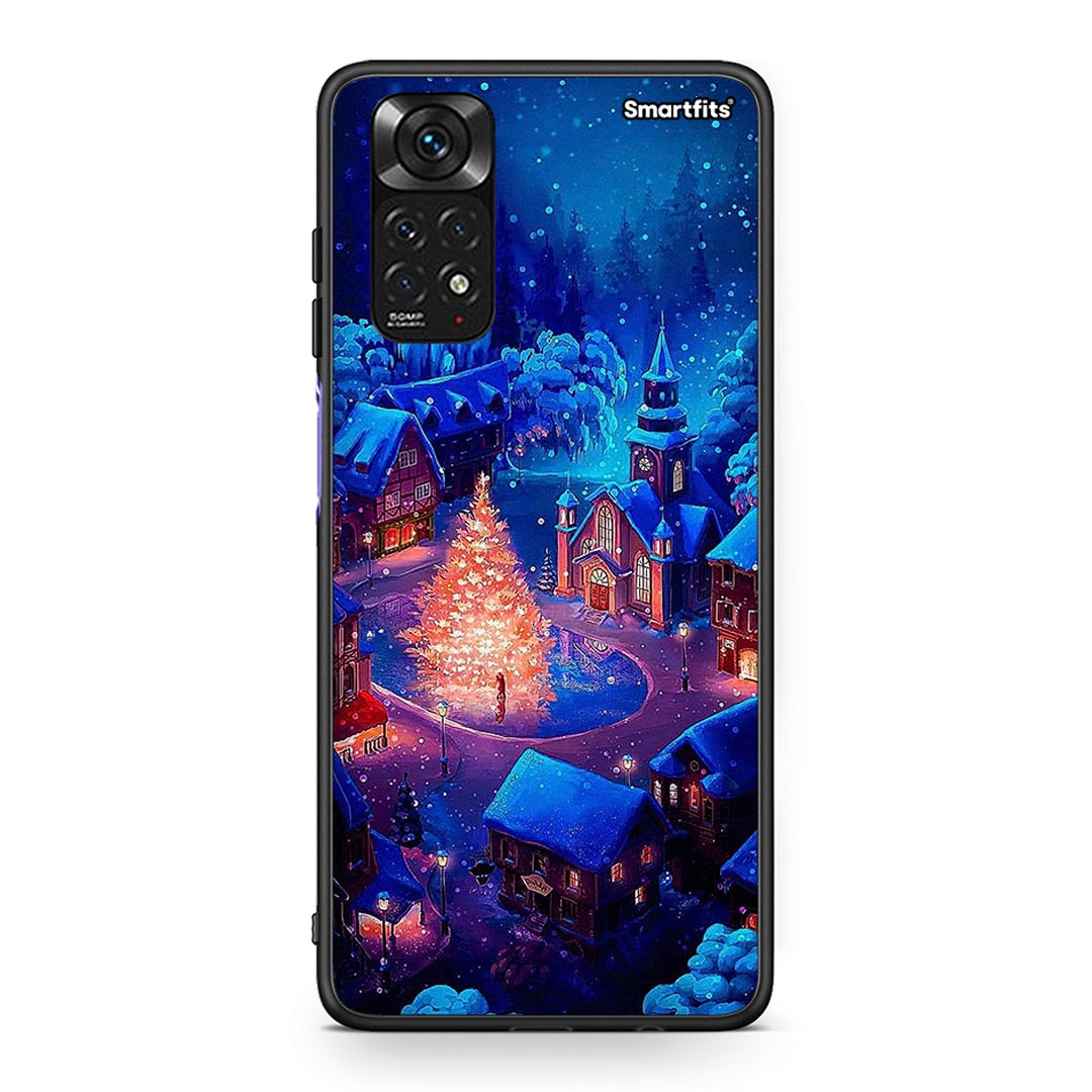 Xiaomi Redmi Note 11 Xmas Village θήκη από τη Smartfits με σχέδιο στο πίσω μέρος και μαύρο περίβλημα | Smartphone case with colorful back and black bezels by Smartfits