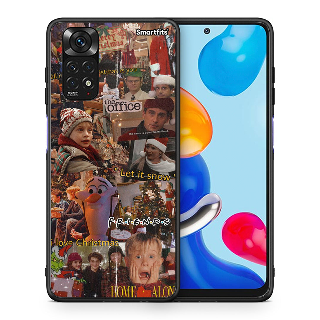 Θήκη Xiaomi Redmi Note 11 Xmas Wishes από τη Smartfits με σχέδιο στο πίσω μέρος και μαύρο περίβλημα | Xiaomi Redmi Note 11 Xmas Wishes case with colorful back and black bezels