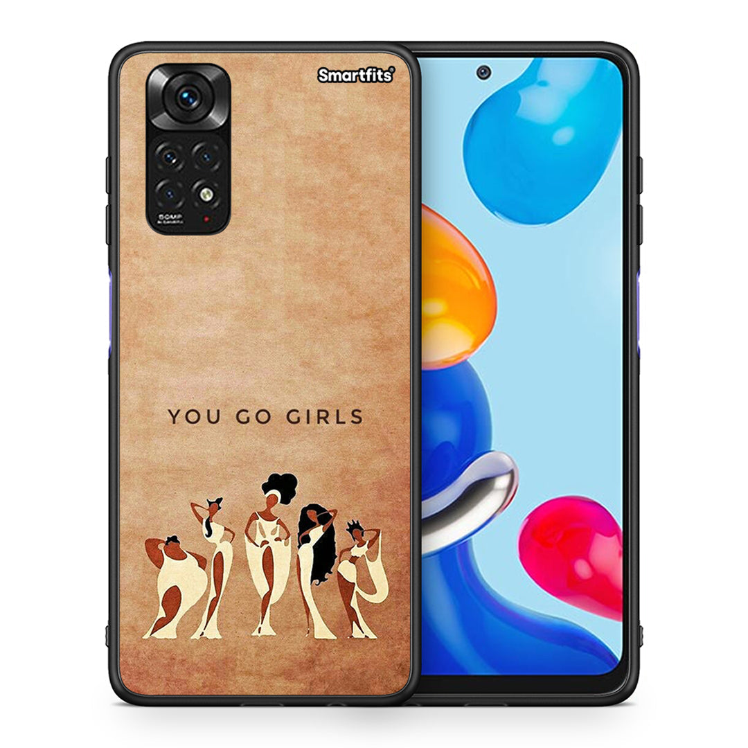 Θήκη Xiaomi Redmi 10/Redmi Note 11 4G You Go Girl από τη Smartfits με σχέδιο στο πίσω μέρος και μαύρο περίβλημα | Xiaomi Redmi 10/Redmi Note 11 4G You Go Girl case with colorful back and black bezels