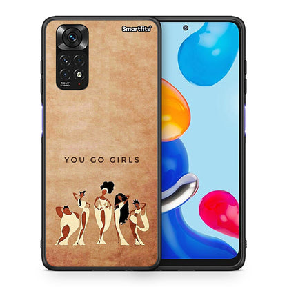 Θήκη Xiaomi Redmi 10/Redmi Note 11 4G You Go Girl από τη Smartfits με σχέδιο στο πίσω μέρος και μαύρο περίβλημα | Xiaomi Redmi 10/Redmi Note 11 4G You Go Girl case with colorful back and black bezels