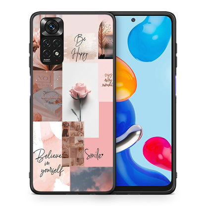 Θήκη Xiaomi Redmi Note 11 Aesthetic Collage από τη Smartfits με σχέδιο στο πίσω μέρος και μαύρο περίβλημα | Xiaomi Redmi Note 11 Aesthetic Collage case with colorful back and black bezels