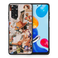 Thumbnail for Θήκη Xiaomi Redmi Note 11 Anime Collage από τη Smartfits με σχέδιο στο πίσω μέρος και μαύρο περίβλημα | Xiaomi Redmi Note 11 Anime Collage case with colorful back and black bezels