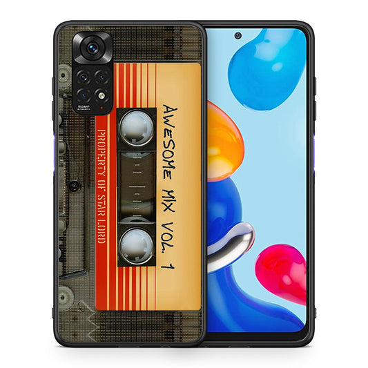 Θήκη Xiaomi Redmi Note 11 Awesome Mix από τη Smartfits με σχέδιο στο πίσω μέρος και μαύρο περίβλημα | Xiaomi Redmi Note 11 Awesome Mix case with colorful back and black bezels