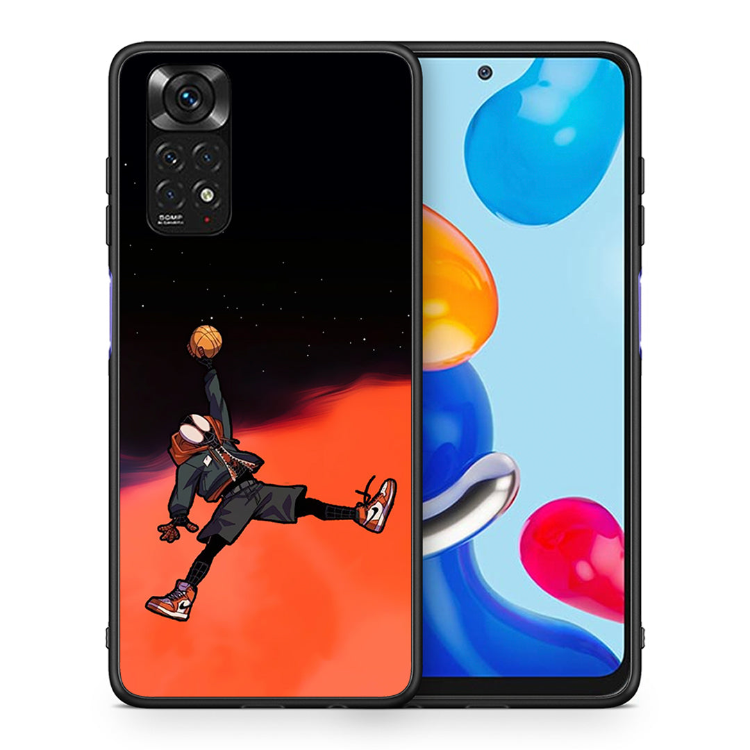 Θήκη Xiaomi Redmi Note 11 Basketball Hero από τη Smartfits με σχέδιο στο πίσω μέρος και μαύρο περίβλημα | Xiaomi Redmi Note 11 Basketball Hero case with colorful back and black bezels