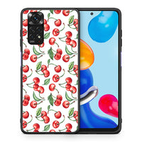 Thumbnail for Θήκη Xiaomi Redmi Note 11 Cherry Summer από τη Smartfits με σχέδιο στο πίσω μέρος και μαύρο περίβλημα | Xiaomi Redmi Note 11 Cherry Summer case with colorful back and black bezels