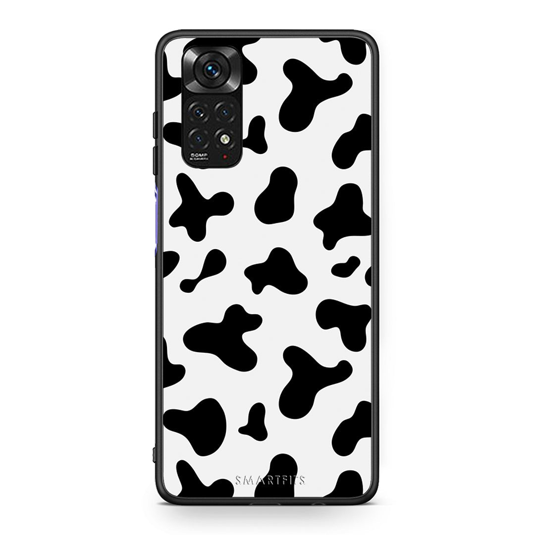 Xiaomi Redmi Note 11 Cow Print θήκη από τη Smartfits με σχέδιο στο πίσω μέρος και μαύρο περίβλημα | Smartphone case with colorful back and black bezels by Smartfits
