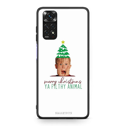 Xiaomi Redmi 10 / Redmi Note 11 4G Filthy Animal Χριστουγεννιάτικη Θήκη από τη Smartfits με σχέδιο στο πίσω μέρος και μαύρο περίβλημα | Smartphone case with colorful back and black bezels by Smartfits