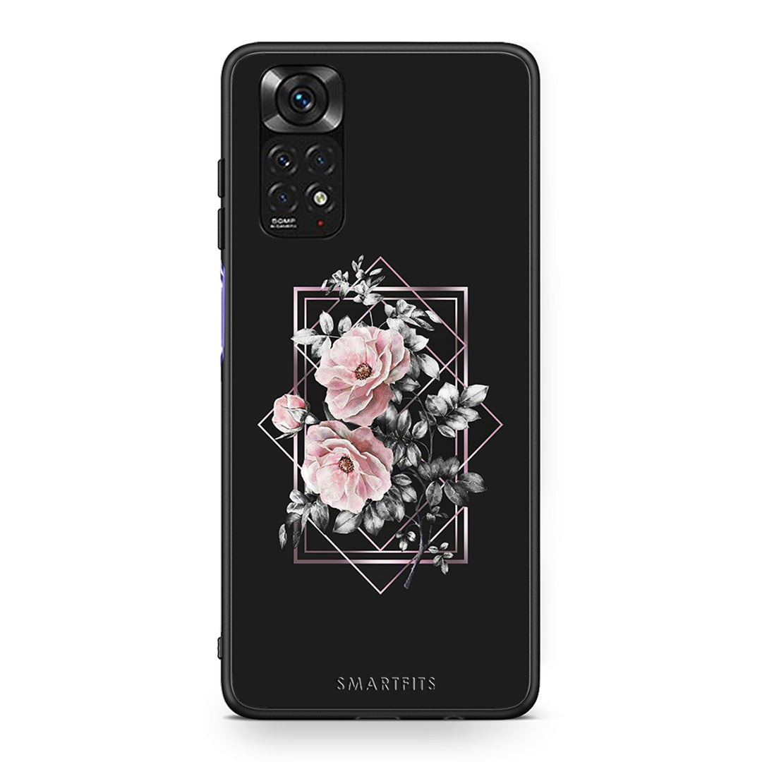 4 - Xiaomi Redmi Note 11 Frame Flower case, cover, bumper