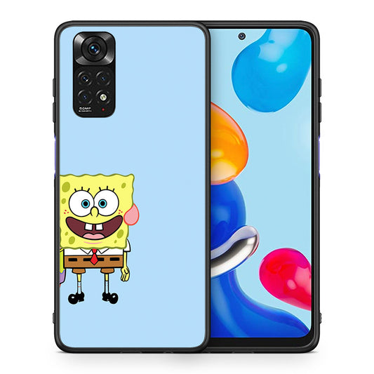 Θήκη Xiaomi Redmi Note 11 Friends Bob από τη Smartfits με σχέδιο στο πίσω μέρος και μαύρο περίβλημα | Xiaomi Redmi Note 11 Friends Bob case with colorful back and black bezels