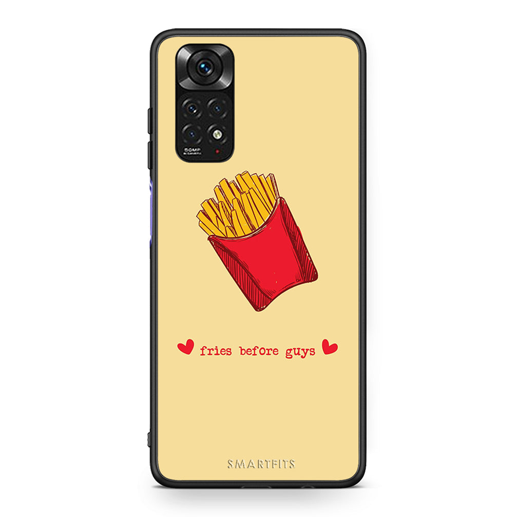 Xiaomi Redmi Note 11 Fries Before Guys Θήκη Αγίου Βαλεντίνου από τη Smartfits με σχέδιο στο πίσω μέρος και μαύρο περίβλημα | Smartphone case with colorful back and black bezels by Smartfits