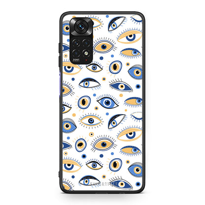 Xiaomi Redmi Note 11 Ftou Ftou θήκη από τη Smartfits με σχέδιο στο πίσω μέρος και μαύρο περίβλημα | Smartphone case with colorful back and black bezels by Smartfits