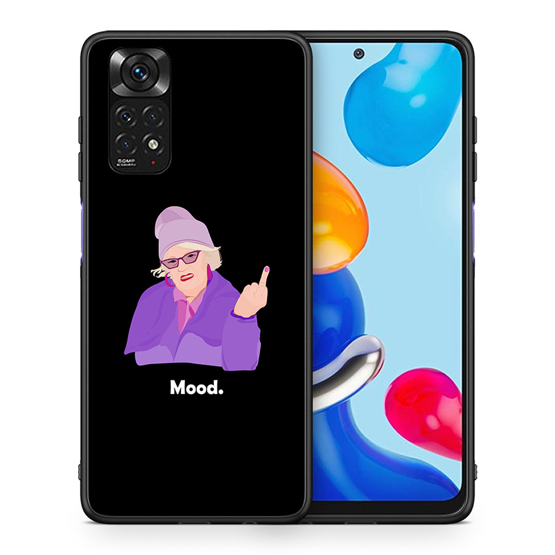 Θήκη Xiaomi Redmi Note 11 Grandma Mood Black από τη Smartfits με σχέδιο στο πίσω μέρος και μαύρο περίβλημα | Xiaomi Redmi Note 11 Grandma Mood Black case with colorful back and black bezels