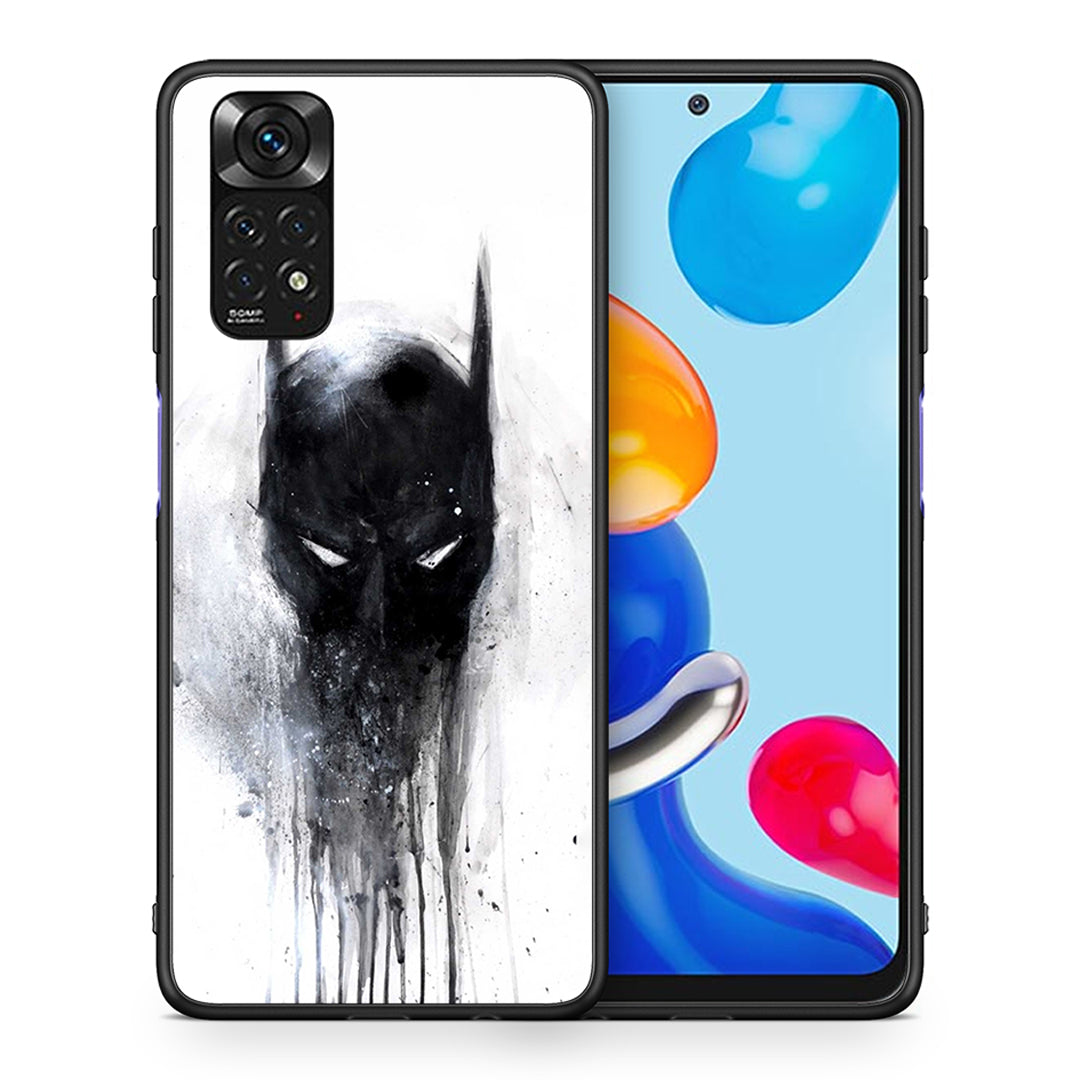 Θήκη Xiaomi Redmi Note 11 Paint Bat Hero από τη Smartfits με σχέδιο στο πίσω μέρος και μαύρο περίβλημα | Xiaomi Redmi Note 11 Paint Bat Hero case with colorful back and black bezels