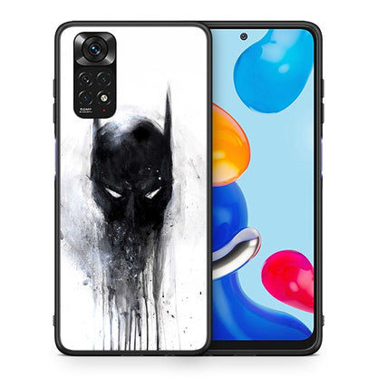 Θήκη Xiaomi Redmi Note 11 Paint Bat Hero από τη Smartfits με σχέδιο στο πίσω μέρος και μαύρο περίβλημα | Xiaomi Redmi Note 11 Paint Bat Hero case with colorful back and black bezels