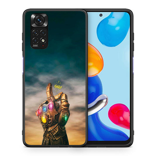 Θήκη Xiaomi Redmi Note 11 Infinity Snap από τη Smartfits με σχέδιο στο πίσω μέρος και μαύρο περίβλημα | Xiaomi Redmi Note 11 Infinity Snap case with colorful back and black bezels