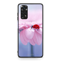 Thumbnail for Xiaomi Redmi Note 11 Ladybug Flower θήκη από τη Smartfits με σχέδιο στο πίσω μέρος και μαύρο περίβλημα | Smartphone case with colorful back and black bezels by Smartfits