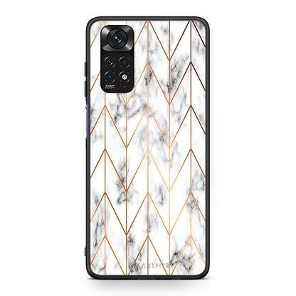 44 - Xiaomi Redmi Note 11 Gold Geometric Marble case, cover, bumper