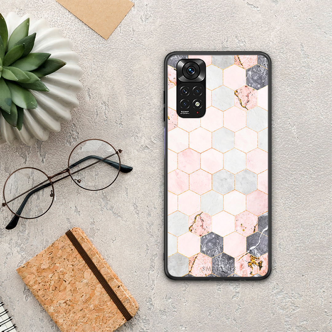 Marble Hexagon Pink - Xiaomi Redmi Note 11 4G / 11S 4G θήκη