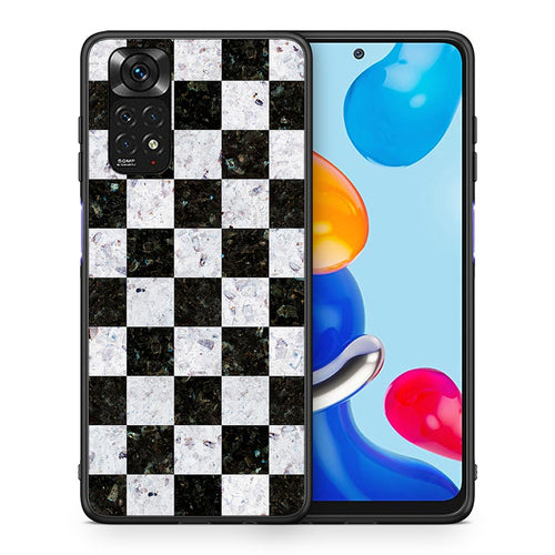 Θήκη Xiaomi Redmi Note 11 Square Geometric Marble από τη Smartfits με σχέδιο στο πίσω μέρος και μαύρο περίβλημα | Xiaomi Redmi Note 11 Square Geometric Marble case with colorful back and black bezels