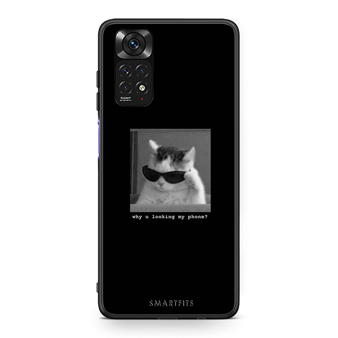 Xiaomi Redmi Note 11 Meme Cat θήκη από τη Smartfits με σχέδιο στο πίσω μέρος και μαύρο περίβλημα | Smartphone case with colorful back and black bezels by Smartfits