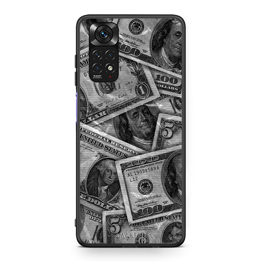 Xiaomi Redmi Note 11 Money Dollars θήκη από τη Smartfits με σχέδιο στο πίσω μέρος και μαύρο περίβλημα | Smartphone case with colorful back and black bezels by Smartfits