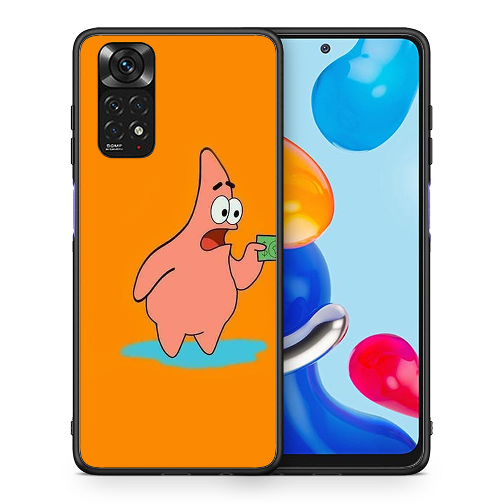 Θήκη Αγίου Βαλεντίνου Xiaomi Redmi 10 / Redmi Note 11 4G No Money 1 από τη Smartfits με σχέδιο στο πίσω μέρος και μαύρο περίβλημα | Xiaomi Redmi 10 / Redmi Note 11 4G No Money 1 case with colorful back and black bezels