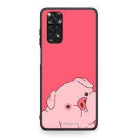 Thumbnail for Xiaomi Redmi Note 11 Pig Love 1 Θήκη Αγίου Βαλεντίνου από τη Smartfits με σχέδιο στο πίσω μέρος και μαύρο περίβλημα | Smartphone case with colorful back and black bezels by Smartfits