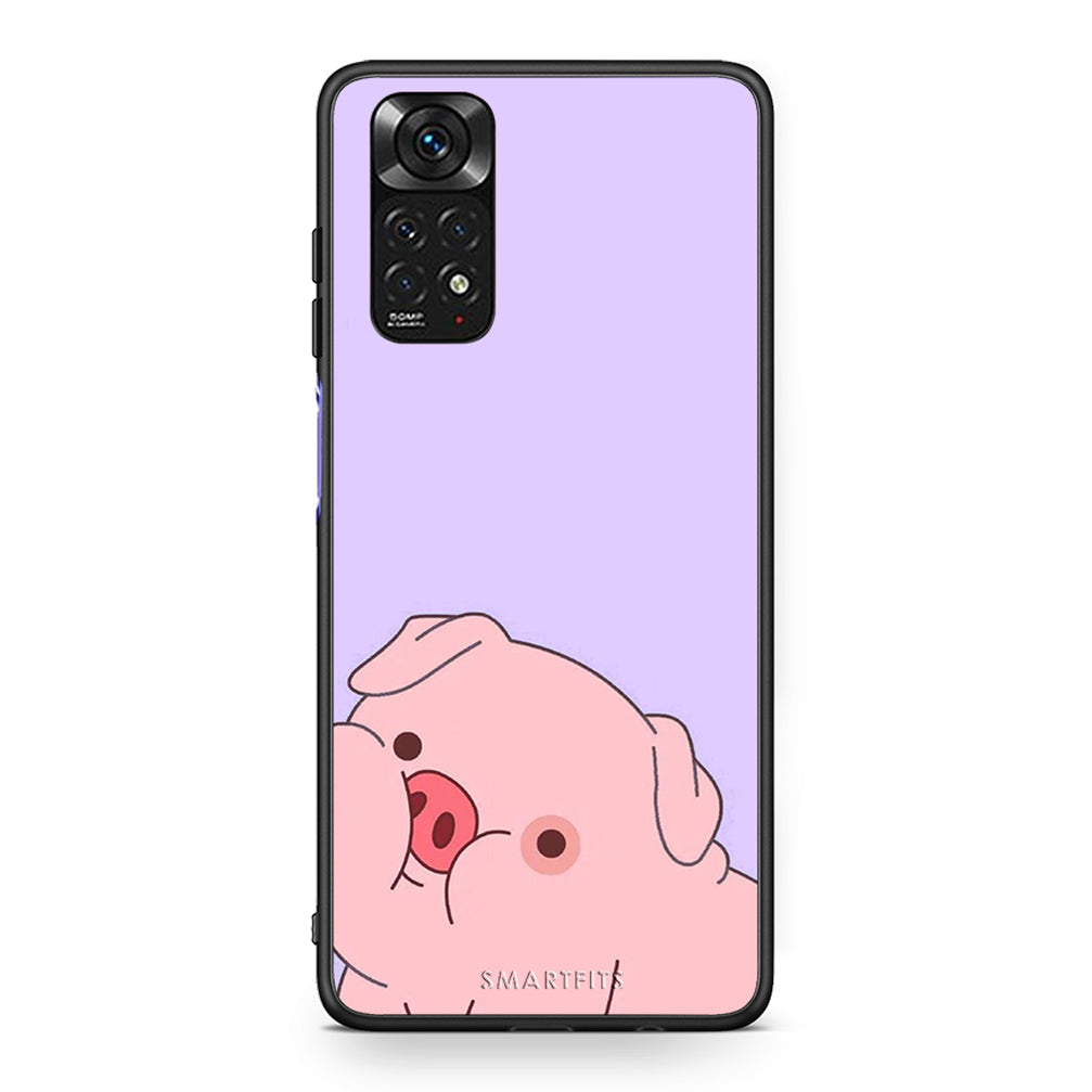 Xiaomi Redmi Note 11 Pig Love 2 Θήκη Αγίου Βαλεντίνου από τη Smartfits με σχέδιο στο πίσω μέρος και μαύρο περίβλημα | Smartphone case with colorful back and black bezels by Smartfits