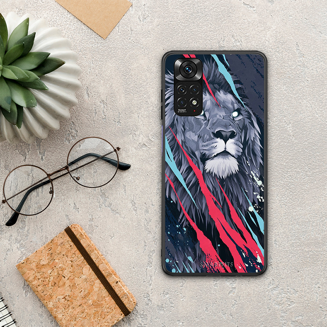 PopArt Lion Designer - Xiaomi Redmi Note 11 4G / 11S 4G θήκη