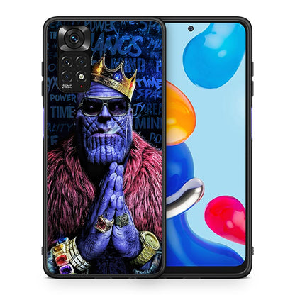 Θήκη Xiaomi Redmi Note 11 Thanos PopArt από τη Smartfits με σχέδιο στο πίσω μέρος και μαύρο περίβλημα | Xiaomi Redmi Note 11 Thanos PopArt case with colorful back and black bezels
