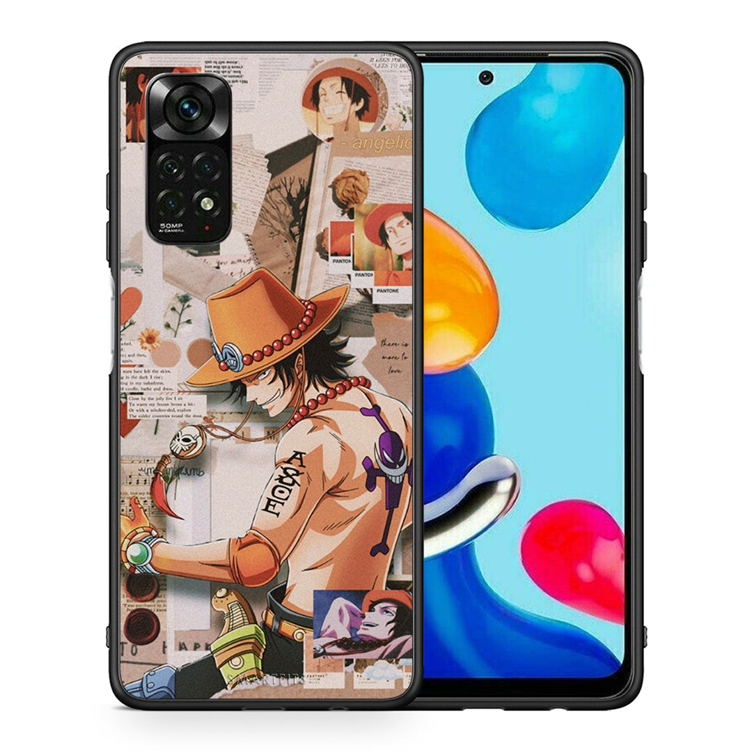 Θήκη Xiaomi Redmi Note 12 Pro 4G Anime Collage από τη Smartfits με σχέδιο στο πίσω μέρος και μαύρο περίβλημα | Xiaomi Redmi Note 12 Pro 4G Anime Collage case with colorful back and black bezels