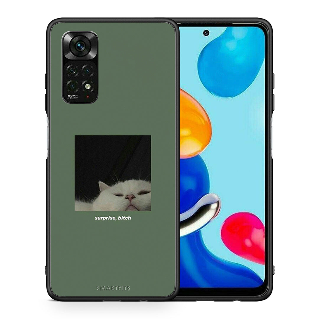 Θήκη Xiaomi Redmi Note 11 Pro 5G Bitch Surprise από τη Smartfits με σχέδιο στο πίσω μέρος και μαύρο περίβλημα | Xiaomi Redmi Note 11 Pro 5G Bitch Surprise case with colorful back and black bezels