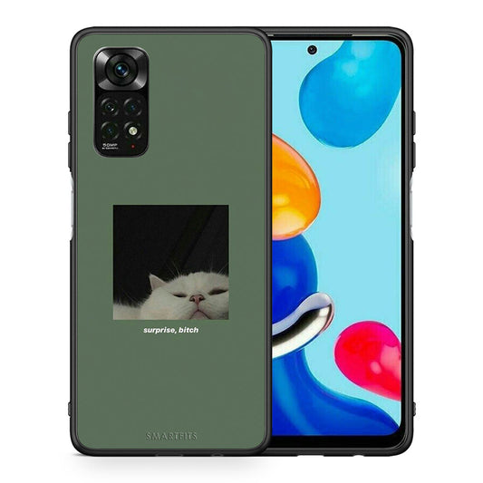 Θήκη Xiaomi Redmi Note 11 Pro 5G Bitch Surprise από τη Smartfits με σχέδιο στο πίσω μέρος και μαύρο περίβλημα | Xiaomi Redmi Note 11 Pro 5G Bitch Surprise case with colorful back and black bezels