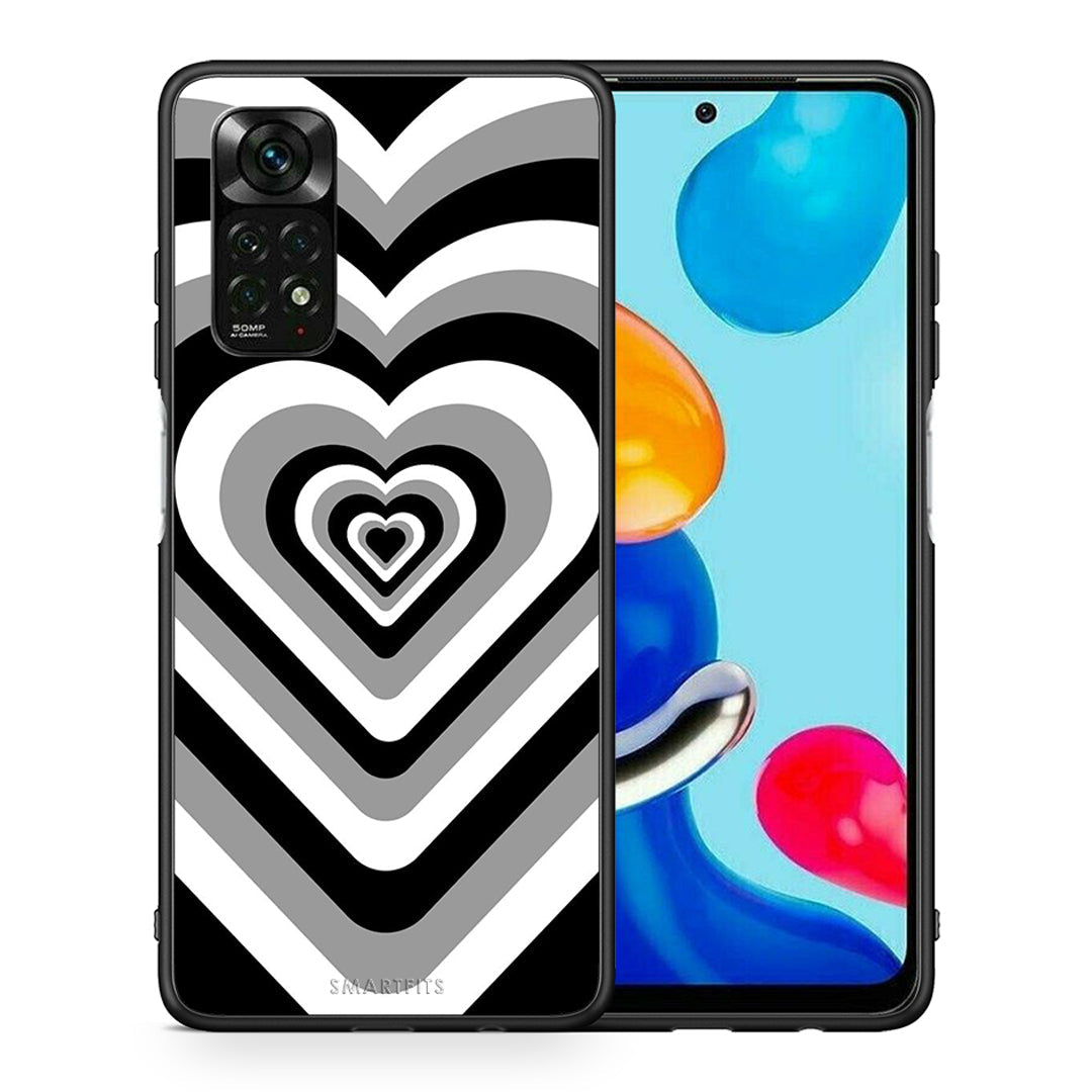 Θήκη Xiaomi Redmi Note 12 Pro 4G Black Hearts από τη Smartfits με σχέδιο στο πίσω μέρος και μαύρο περίβλημα | Xiaomi Redmi Note 12 Pro 4G Black Hearts case with colorful back and black bezels